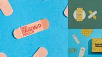 2014+ Bandaid Mockup Free PSD