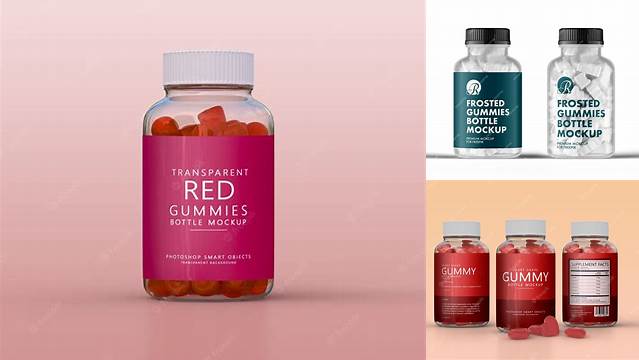 202+ Gummies Bottle Mockup Free Premium Design Freebie