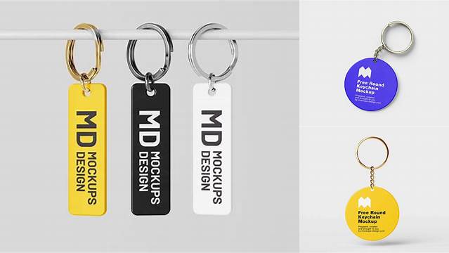 2020+ Metal Keychain Mockup Free Include TIFF