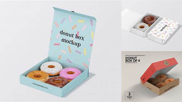 2035+ Donut Packaging Mockup Include TIFF