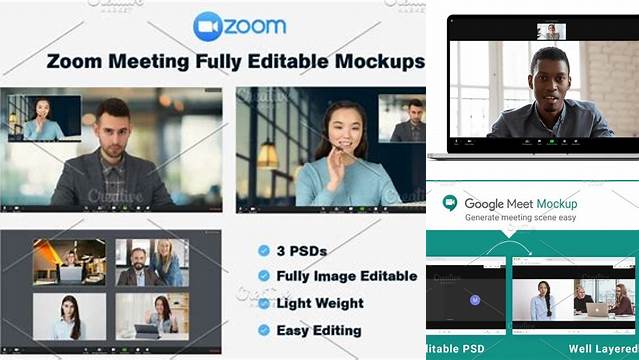 2040+ Zoom Meeting Mockup Psd Easy Editable