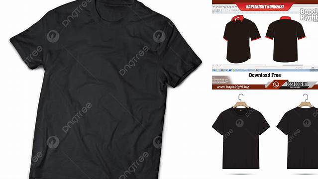 2043+ Mockup Kaos Hitam Belakang Photoshop Freebie