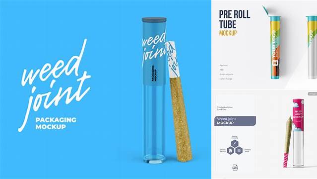 2047+ Pre Roll Tube Mockup Free PSD Download