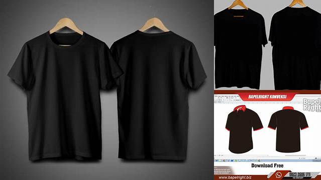 2051+ Download Mockup Kaos Hitam Cdr Include TIFF