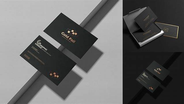 2057+ Gold Foil Business Card Mockup Download Free PSD