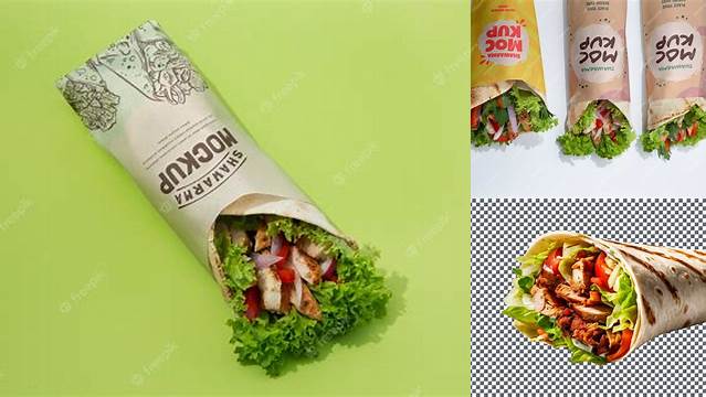 2060+ Shawarma Wrap Mockup High-Quality PSD Files