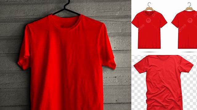 2063+ Mockup Kaos Merah Best Free Mockup PSD