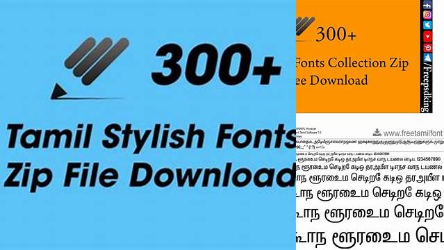 2077+ Tamil Stylish Fonts Ttf Zip File Download For Free Download