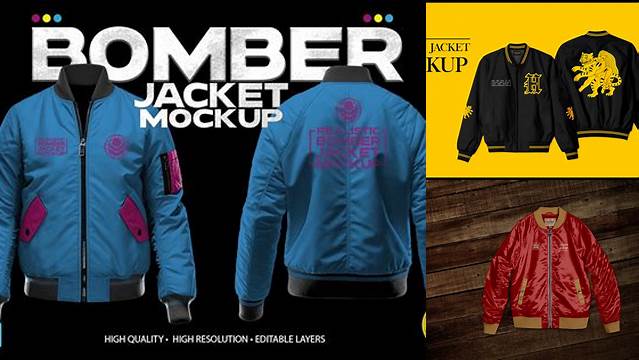 2087+ Mockup Bomber Jacket Download Free