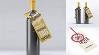 2093+ Bottle Neck Tag Mockup High-Resolution PSD Download