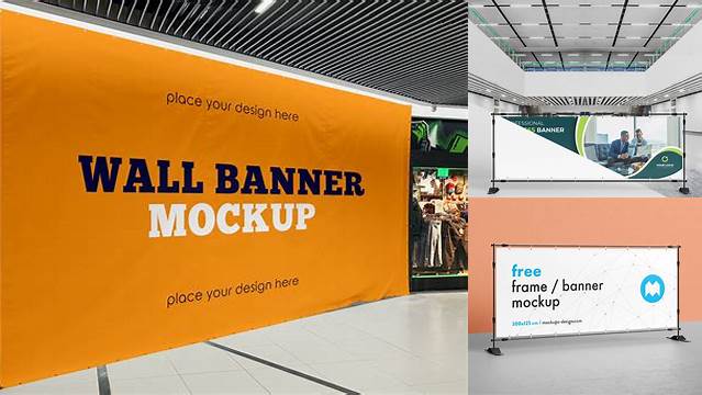 2096+ Horizontal Banner Mockup Best for Showcase