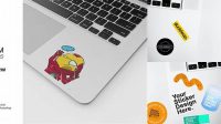 2099+ Laptop Sticker Mockup Hight Resolution