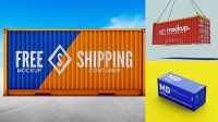 2099+ Shipping Container Mockup Free PSD Download