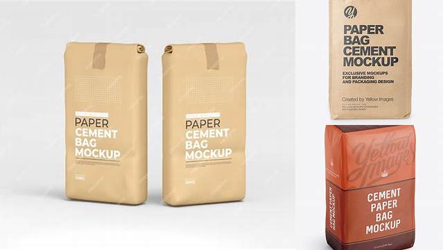 2101+ Cement Paper Bag Mockup Free Download Best for Showcase