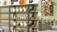 2113+ Supermarket Shelf Mockup Free Mockup Templates