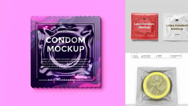 212+ Free Condom Mockup Smart Layer PSD