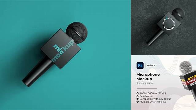 2121+ Microphone Mockup Free Easy Editable