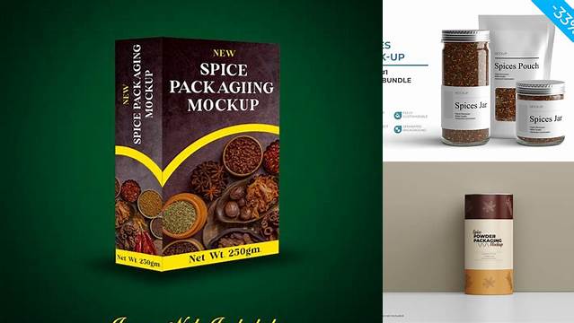 2146+ Spices Packaging Mockup Include TIFF