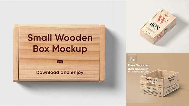 2160+ Wooden Box Mockup Free Smart PNG Image