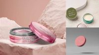 2163+ Lip Balm Tin Mockup High-Quality PSD