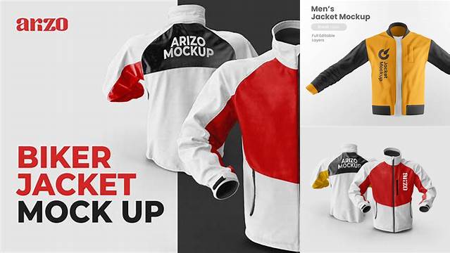 2165+ Motorcycle Jacket Mockup PSD Free Download