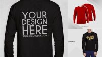 2173+ Mockup Kaos Lengan Panjang Cdr PSD File Download