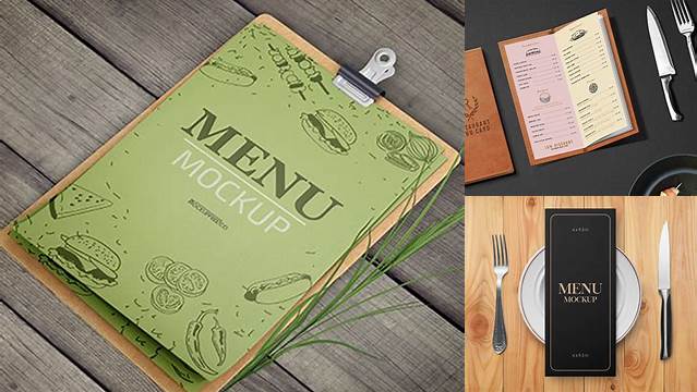 2177+ Menu Mockup PSD for Free