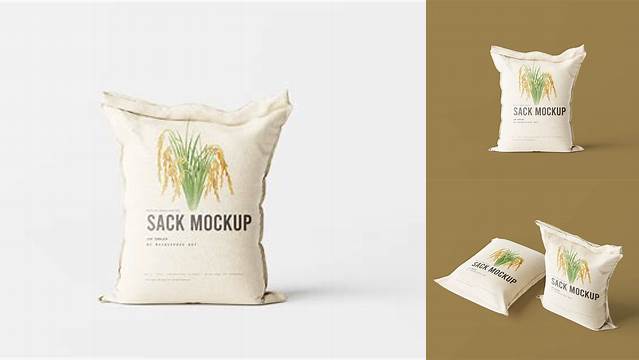 2199+ Rice Sack Mockup Free PSD