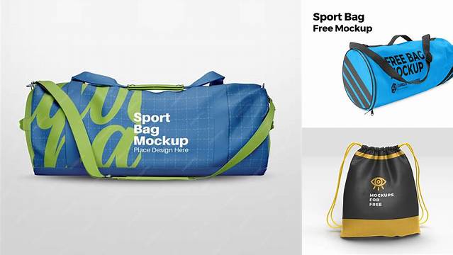 2208+ Sports Bag Mockup Free Mockup PSD