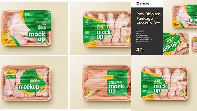 2214+ Chicken Packaging Mockup PSD for Free