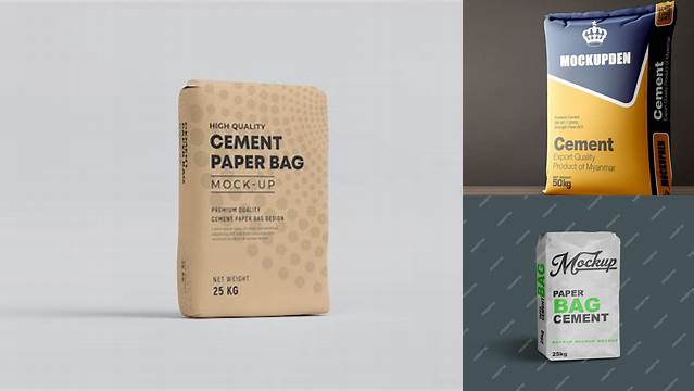 2217+ Cement Bag Mockup Free Psd High-Quality Editable PSD