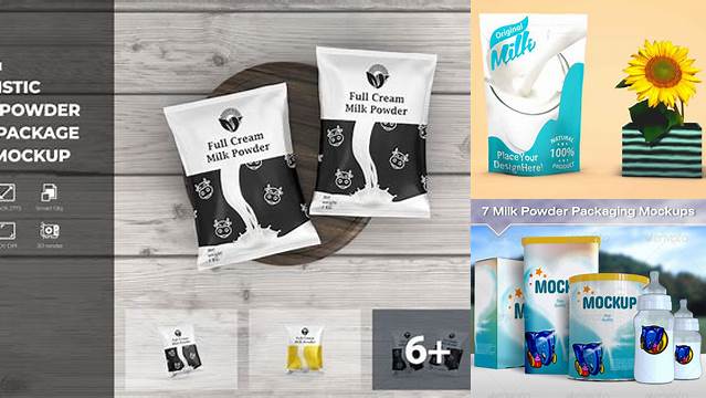 2217+ Milk Powder Mockup Free Creative Design