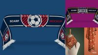 2229+ Sport Scarf Mockup Customizable PSD