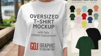 2231+ Oversized T Shirt Mockup Photoshop Freebie