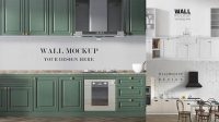 2236+ Kitchen Wall Mockup Free Include TIFF