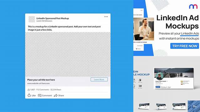 224+ Linkedin Ad Mockup Psd Free Easy Editable