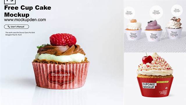 2242+ Cupcake Wrapper Mockup Hight Resolution