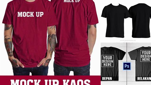 2244+ Mock Up Kaos Polos Depan Belakang Free Editable PSD