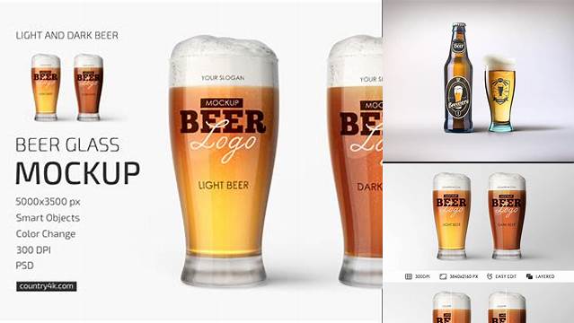 2247+ Beer Glass Mockup Free Hight Resolution