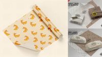 2257+ Sandwich Wrapping Paper Mockup Free Free PSD