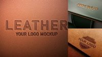 226+ Leather Logo Mockup Editable PSD File