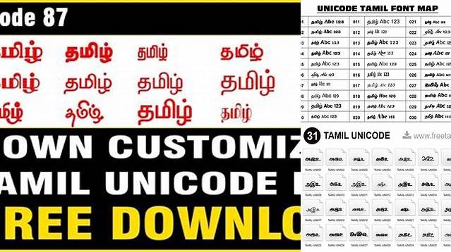 2280+ Tamil Unicode Fonts Collection Zip Free PSD