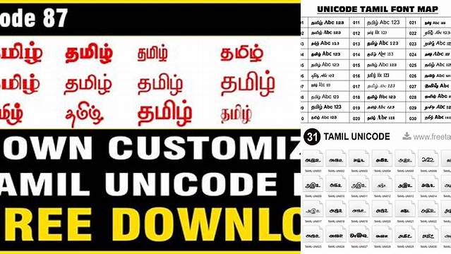 2280+ Tamil Unicode Fonts Collection Zip Free PSD