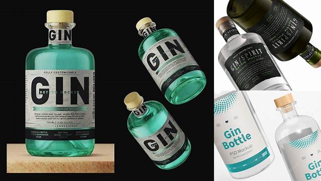 2292+ Gin Bottle Mockup Psd Free Editable Graphic Free PSD