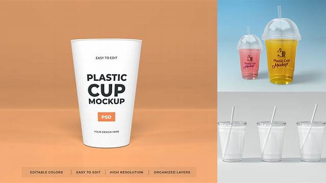 2331+ Plastic Cup Mockup Free PSD Download