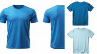 2335+ Mockup Kaos Biru Muda Include TIFF