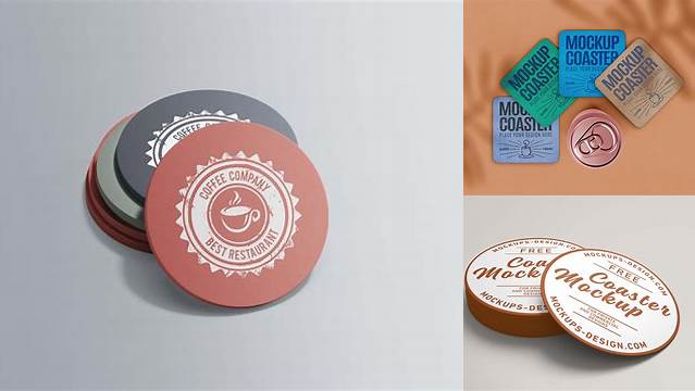 2340+ Coaster Mockup Download Free