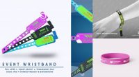 2343+ Wristband Mockup Easy Editable