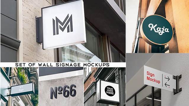 2345+ Wall Signage Mockup Digital Download