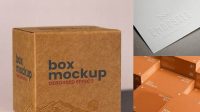 235+ Embossed Box Mockup Editable PSD File